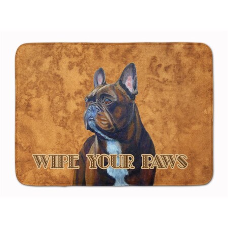 Carolines Treasures French Bulldog Wipe your Paws Machine Washable Memory Foam Mat LH9455RUG